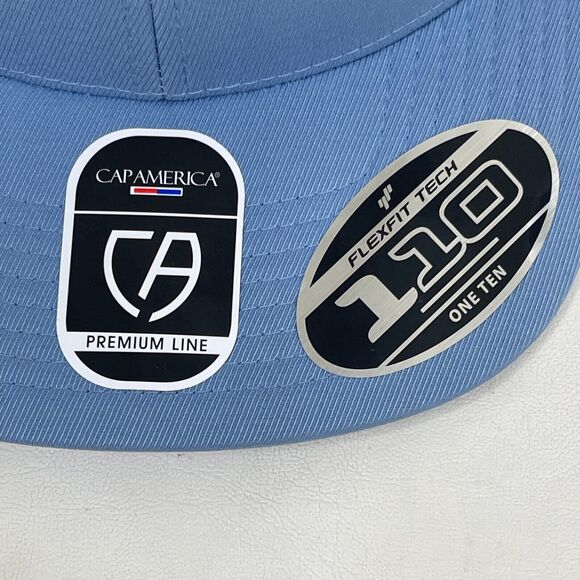 Wolf Gourmet Embroidered Blue/Gray Mesh Snapback Baseball Cap - Picture 3 of 14